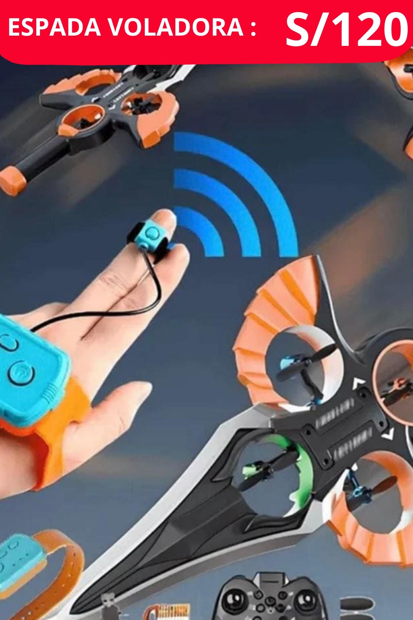 ESPADA VOLADORA CON SENSOR Y CONTROL